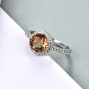 2.3 CT Round Cut Created Diaspore Ring.