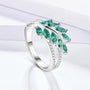 VVS1 D Color Lab Grown Emerald Ring | S925.