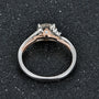 18K Rose Gold Plated Moissanite Promise Ring |S925.