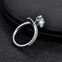 1CT VVS1 D Color Moissanite Adjustable Ring.