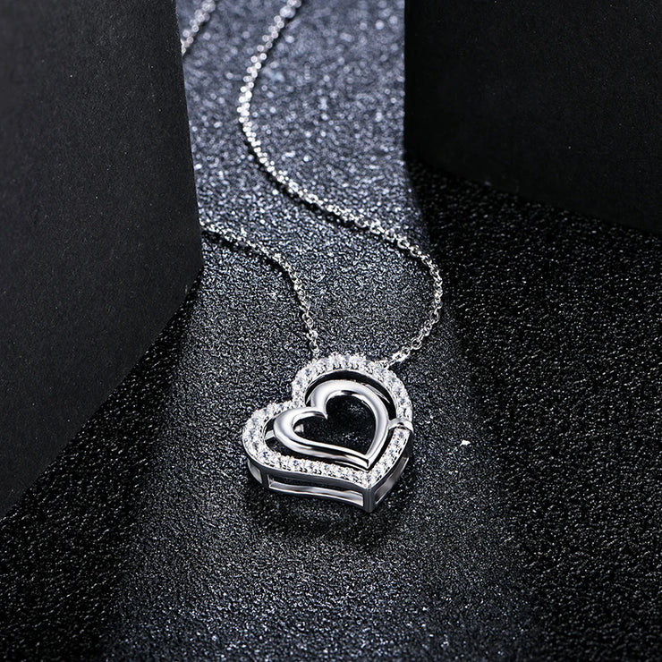 D Color VVS1 Clarity Heart Shaped Moissanite Necklace.