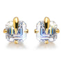 0.8 CT Asscher Cut Moissanite Stud Earrings | S925.