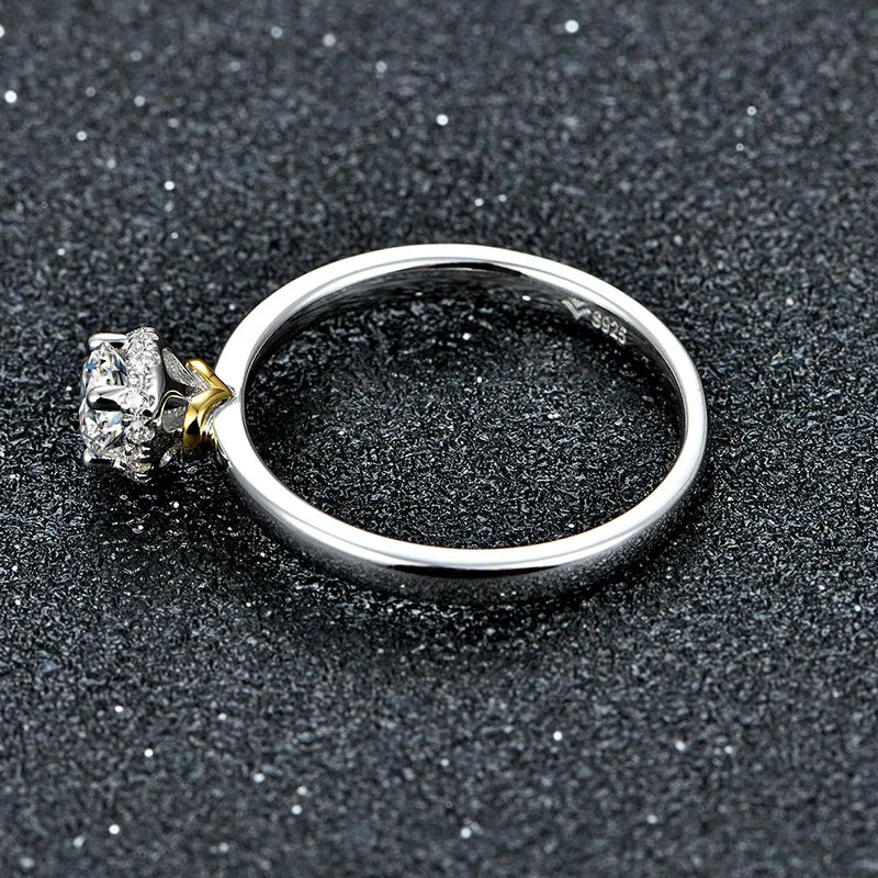 VVS 1 0.34CT Moissanite Ring | 925 Sterling Silver.
