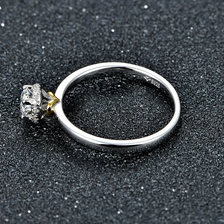 VVS 1 0.34CT Moissanite Ring | 925 Sterling Silver.
