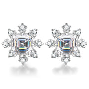 VVS1 D Color Multi-stone Moissanite Ear Studs | S925.