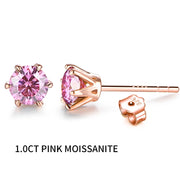 1 CT VVS1 D Color Colored Stud Earrings | S925.