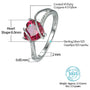 VVS1 D Color Heart Shape Ruby Promise Ring – 2.5 Carats.