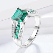 Emerald Cut Emerald Created Moissanite Gemstone.