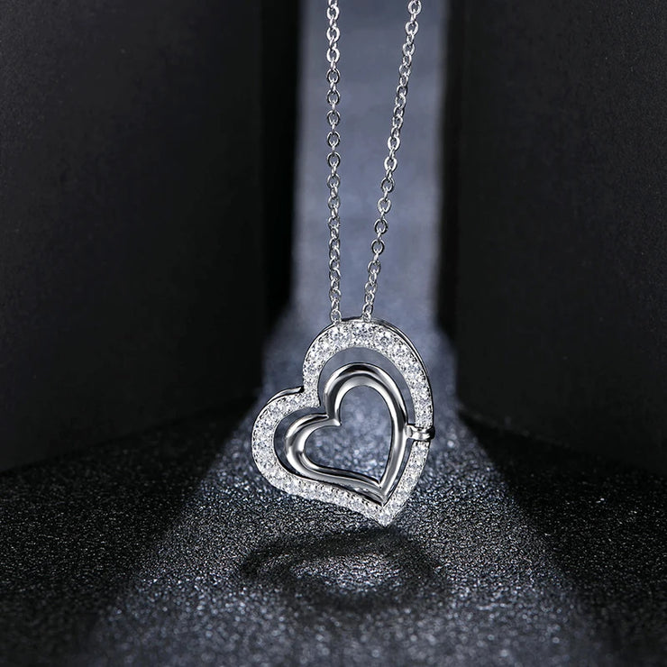 D Color VVS1 Clarity Heart Shaped Moissanite Necklace.