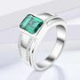 VVS1 Lab Grown Emerald Gemstone Ring | 925 Sterling Silver.