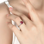 VVS1 D Color Heart Shape Ruby Promise Ring – 2.5 Carats.