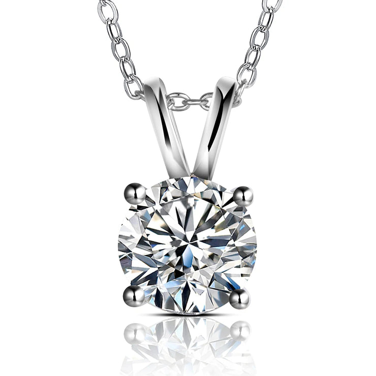 2 Carat Brilliant Cut Moissanite Pendant Necklace | S925.