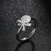 VVS1 D Color Brilliant Cut Moissanite Promise Ring.
