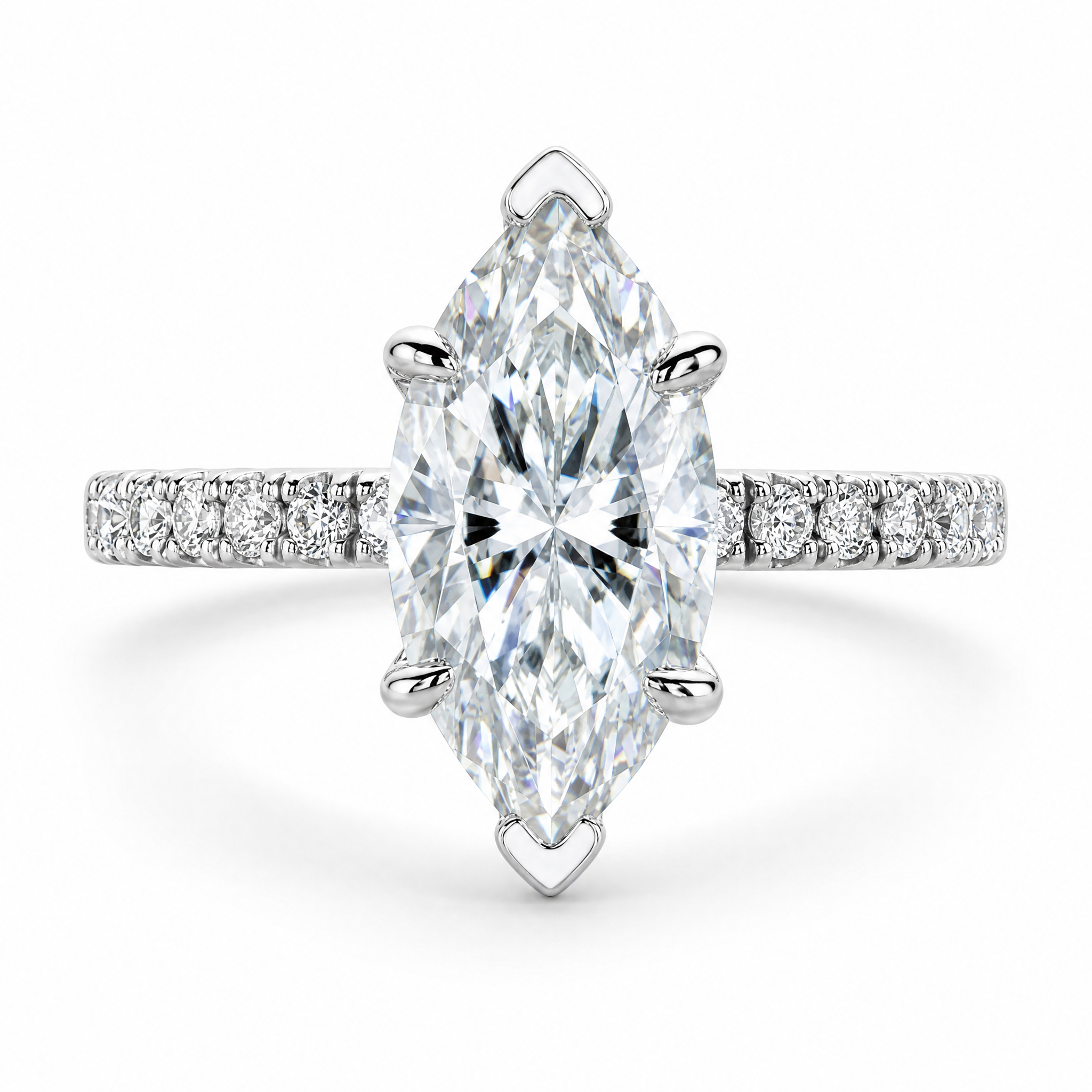 3 CT Marquise Cut Moissanite Engagement Ring