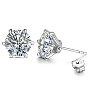 1.0-3.0 Carat Brilliant Cut Moissanite Stud Earrings | S925