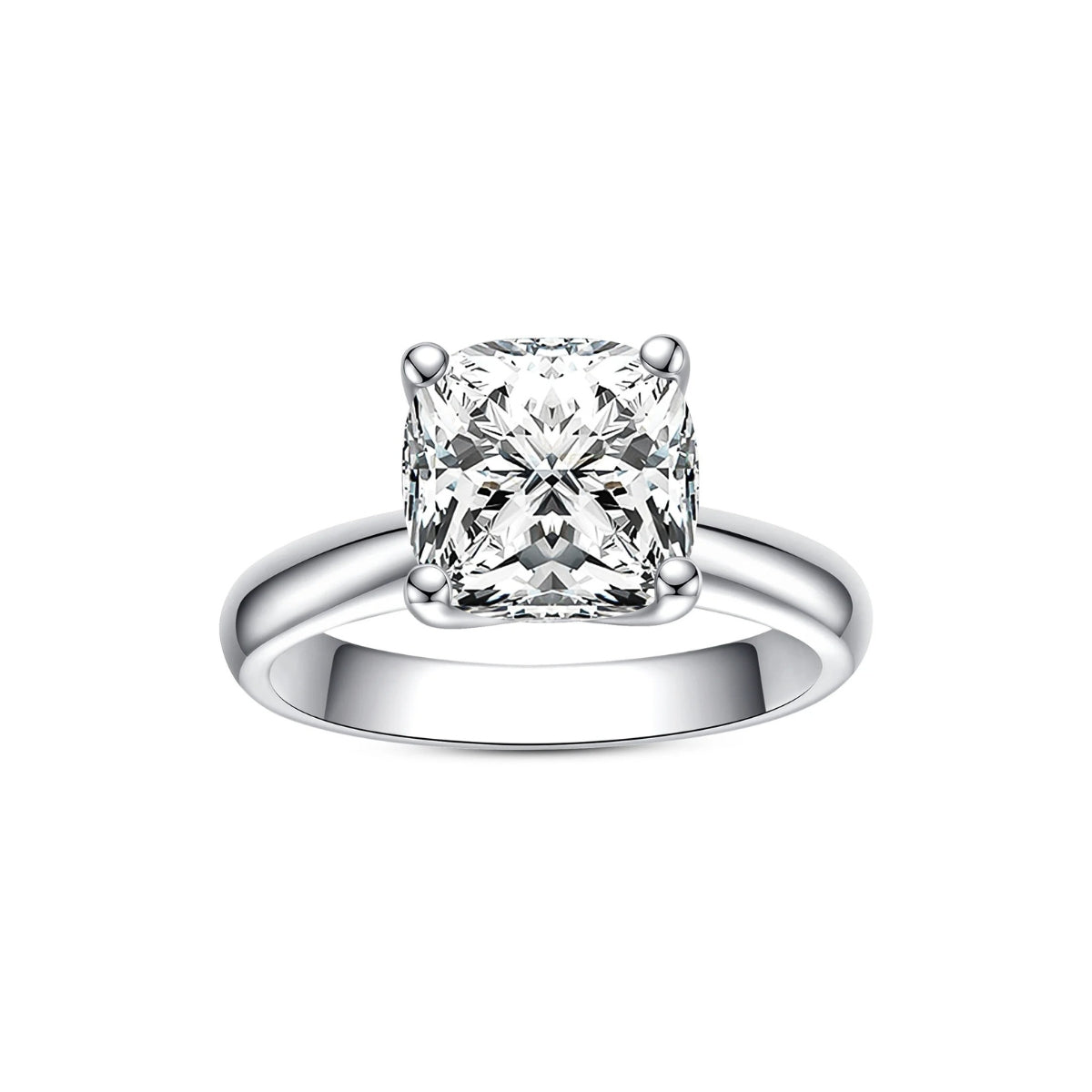 3.5 CT Cushion Cut Moissanite Engagement Ring