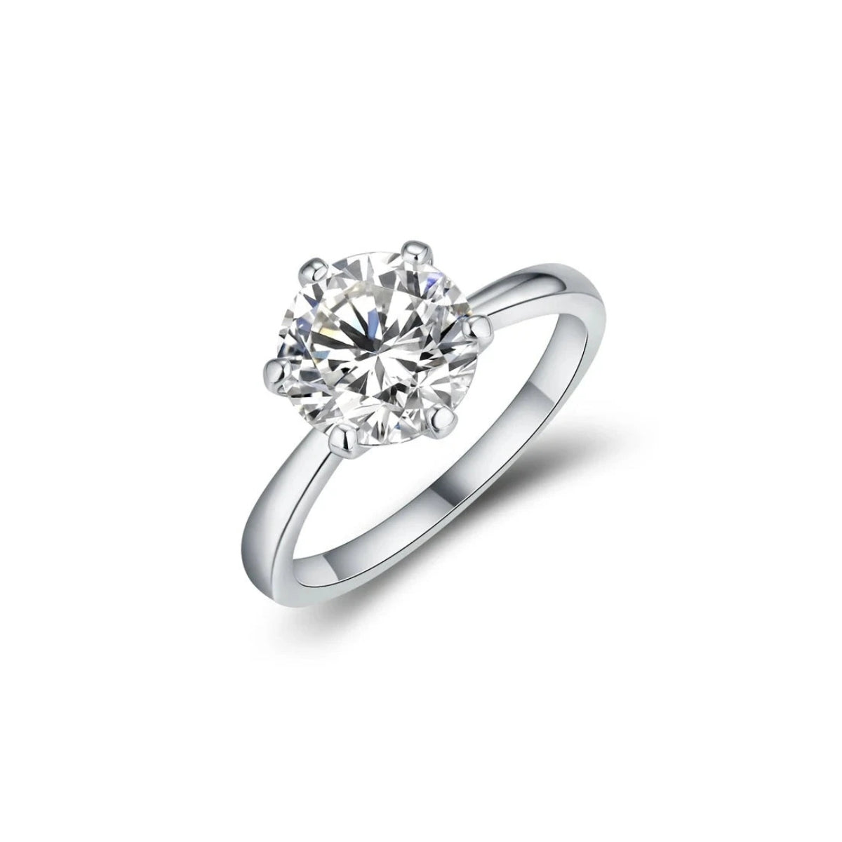 VVS1 D Color Brilliant Cut Moissanite Engagement Ring
