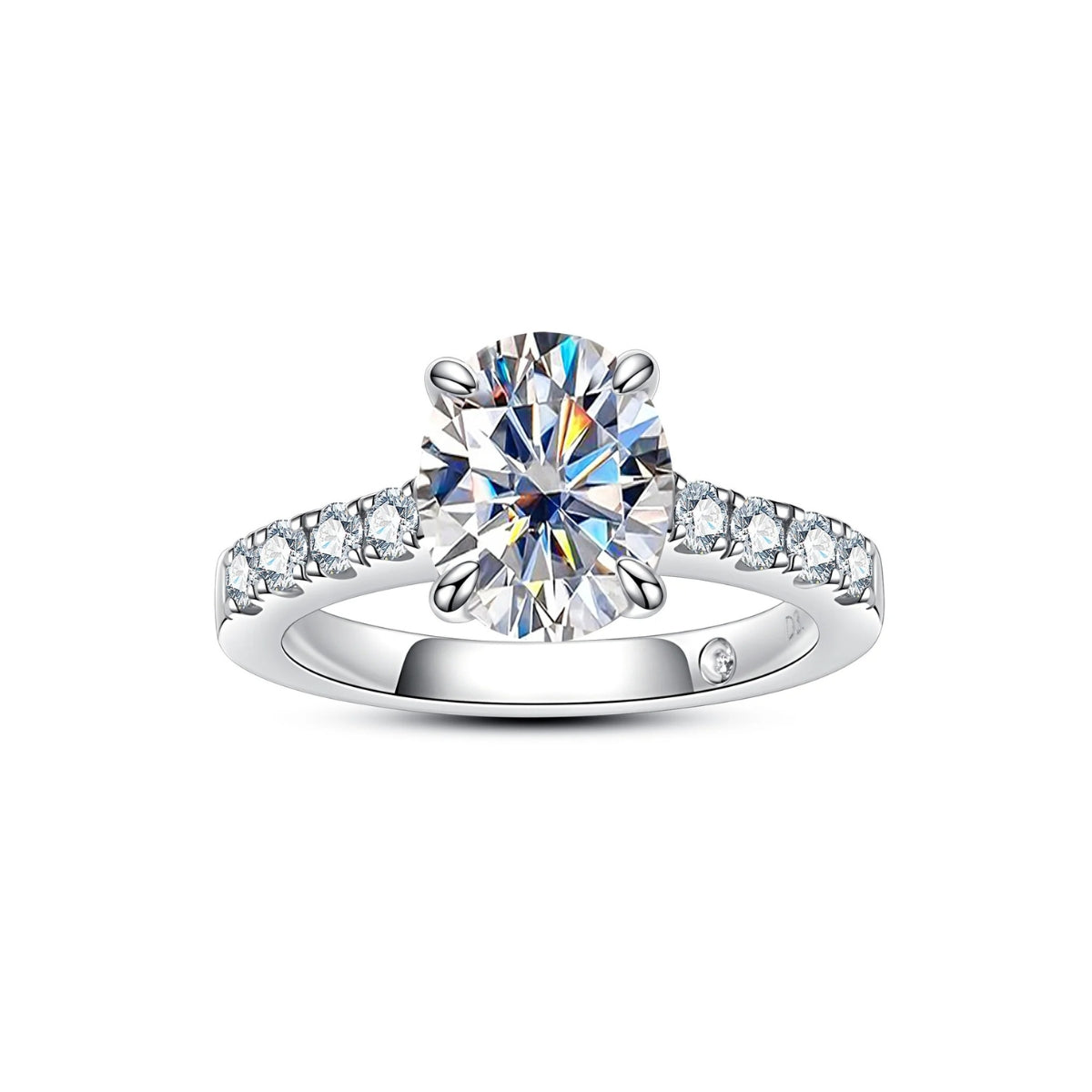 3 CT Oval Cut Moissanite Engagement Ring