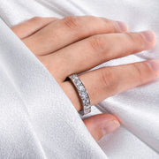 GK Moissanites 3.5mm D Color Moissanite Eternity Band Ring