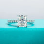 3CT D Color Radiant Cut Moissanite Engagement Ring.