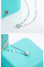 4mm D Color Moissanite Round Cut Necklace | S925.