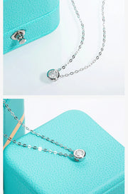 4mm D Color Moissanite Round Cut Necklace | S925.