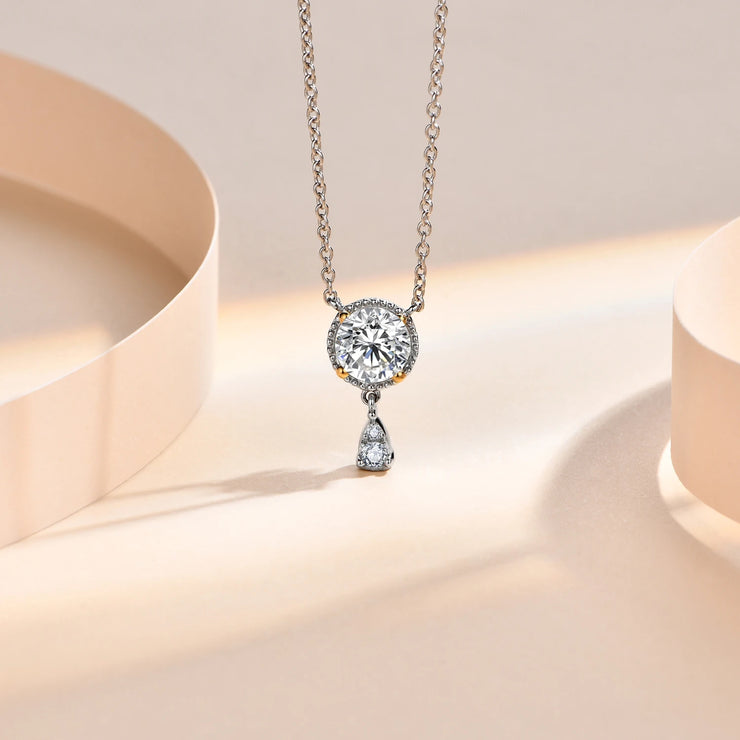 1CT VVS1 Brilliant Cut Moissanite Solitaire Pendant |S925.