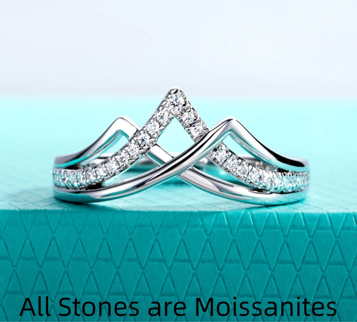 VVS1 D Color Moissanite Bridal Crown Ring