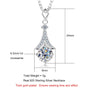 1ct D Color Moissanite Pendant Necklace.