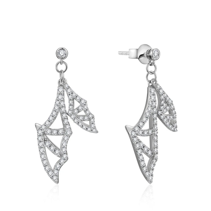 2.0MM VVS1 D Color Bat Moissanite Earrings | 925 Sterling Silver.