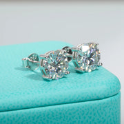 2ct D Color Moissanite Stud Earrings.