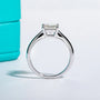 1.2CT Princess Cut D Color Moissanite Engagement Ring.