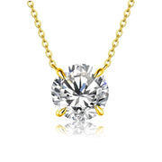 1CT VVS1 Brilliant Cut Moissanite Pendant Necklace | S925.