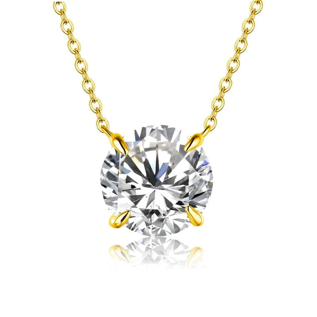 1CT VVS1 Brilliant Cut Moissanite Pendant Necklace | S925.