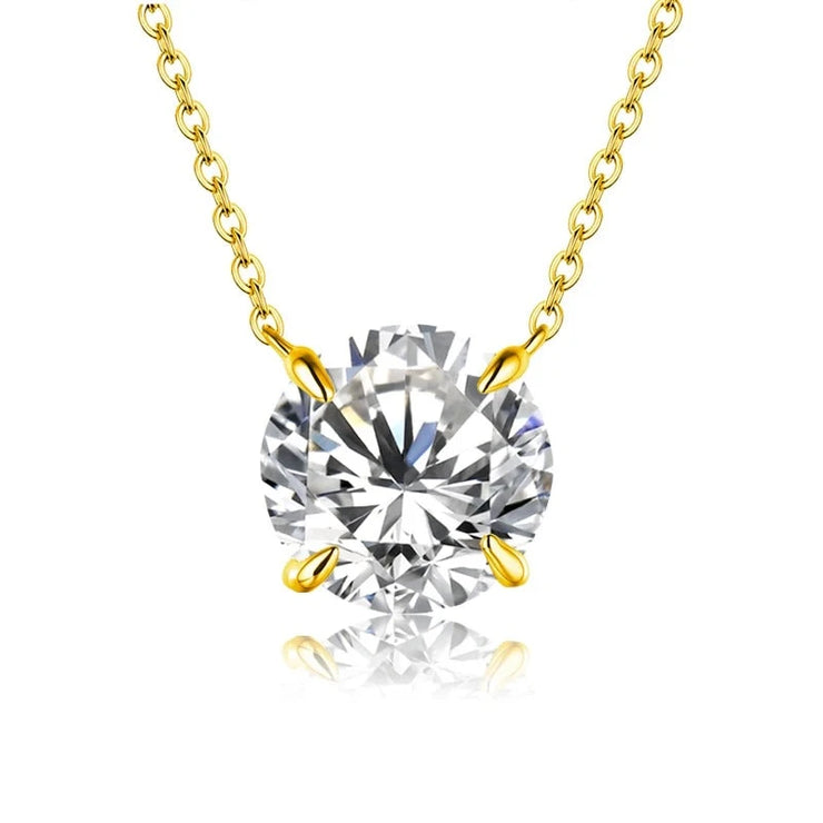 1CT VVS1 Brilliant Cut Moissanite Pendant Necklace | S925.