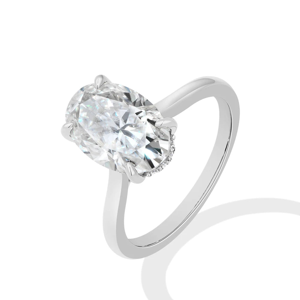4.5 CT Oval Cut Moissanite Engagement Ring