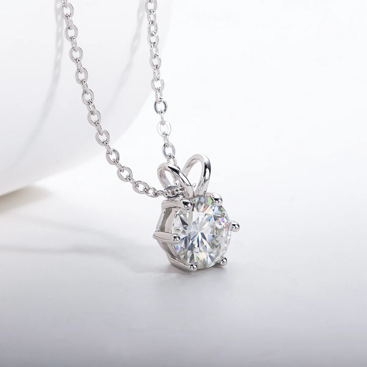 1ct/3ct/5ct D Color Moissanite Pendant Necklace.