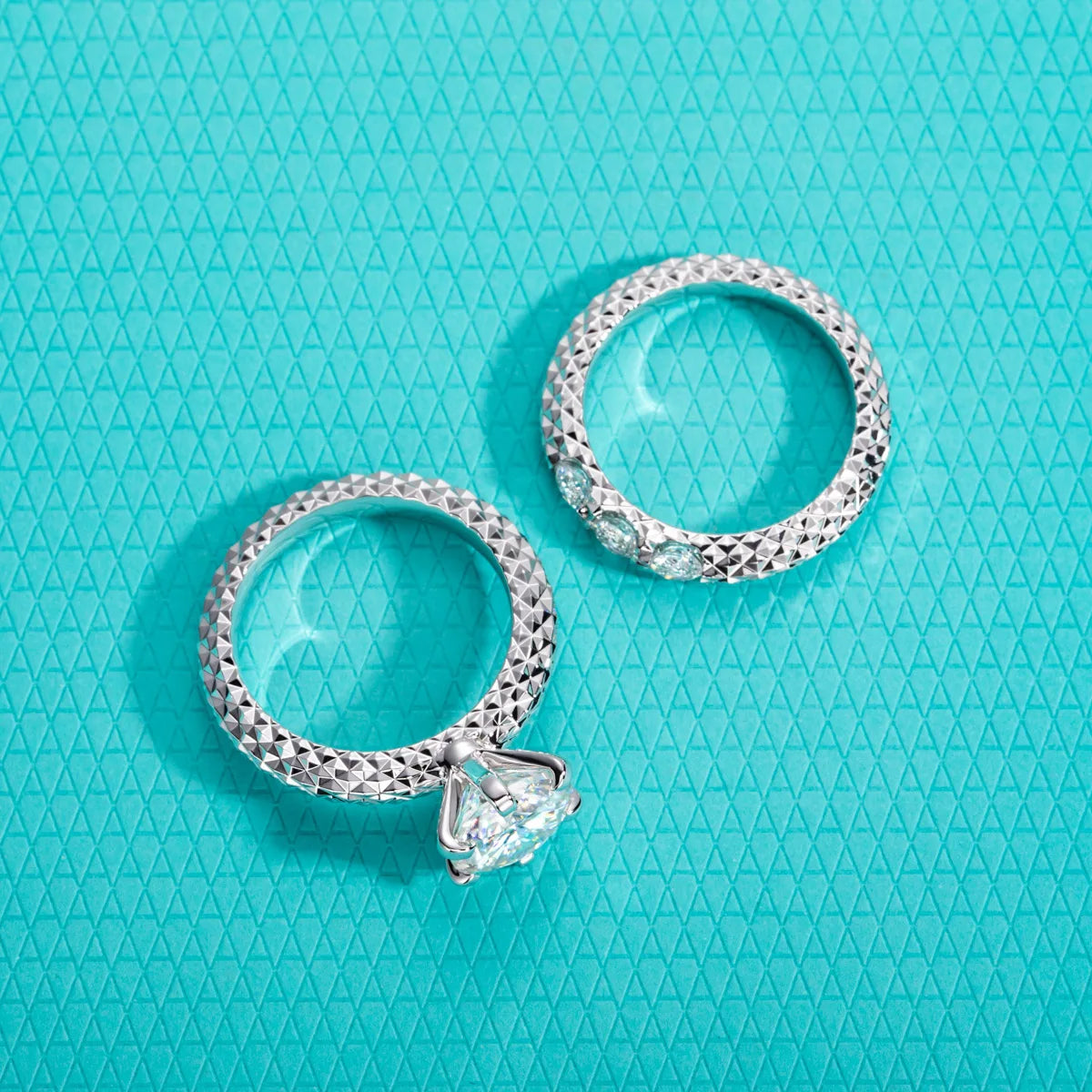 VVS1 Moissanite Engagement Bridal Set