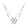 2.0MM Spider Web Design Moissanite Pendant Necklace | S925.