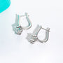 1cttw Moissanite Huggie Earrings - 925 Sterling Silver D Color Lab Created Diamond Hoop Earrings for Women.