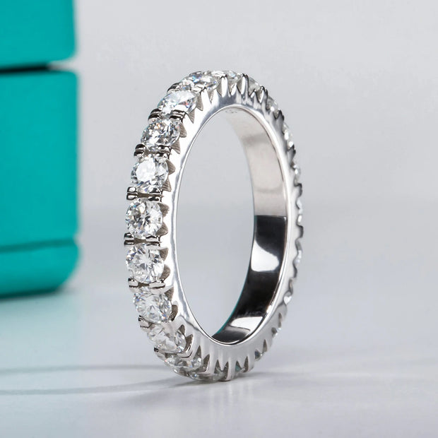 GK Moissanites 4mm Moissanite Wedding Band Ring