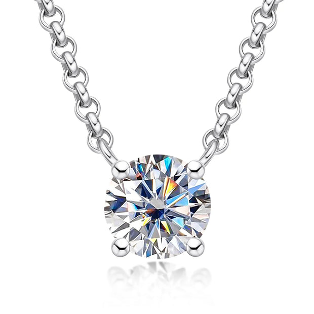 D Color 1ct/2ct/3ct Moissanite Diamond Pendant Necklace.