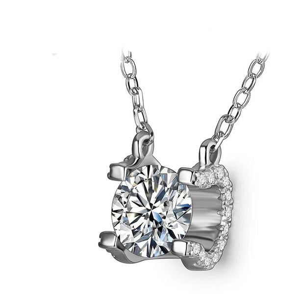 6.3MM VVS1 D Color Moissanite Pendant Necklace | S925.