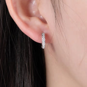 0.56cttw Luxury Moissanite Ear Hoop Earrings.