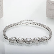 Luxury 5ct D Color Moissanite Tennis Bracelet – Adjustable Wedding Bracelet for Women.