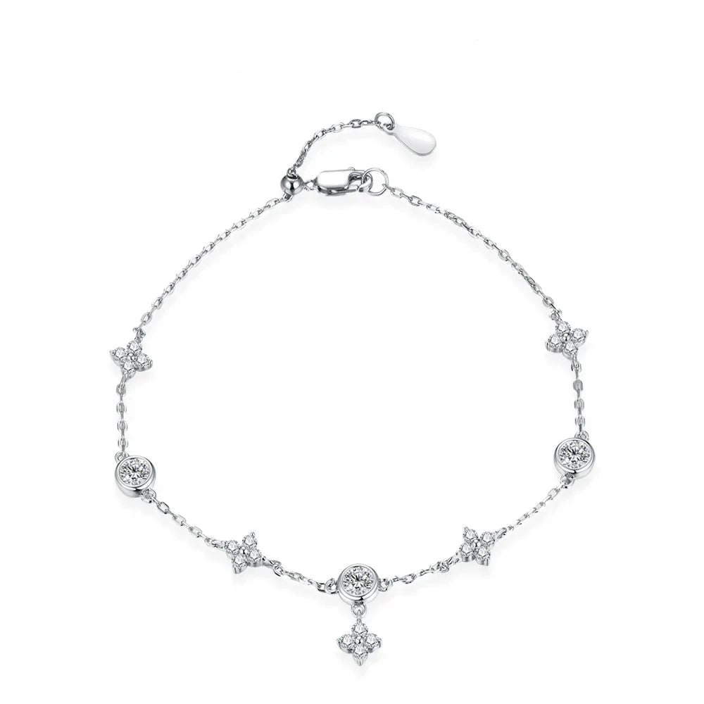 VVS1 D-Color 2.0-4.0 mm Brilliant Cut Moissanite Bracelet | S925.