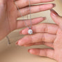 2 Carat Brilliant Cut Moissanite Pendant Necklace | S925.