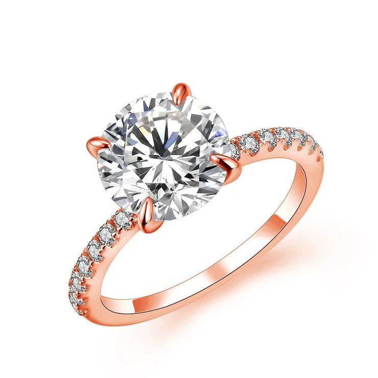 3CT VVS1 D Color Moissanite Engagement Ring | S925.