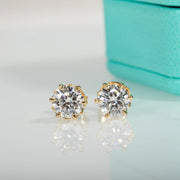 1-2cttw D Color Moissanite Stud Earrings.