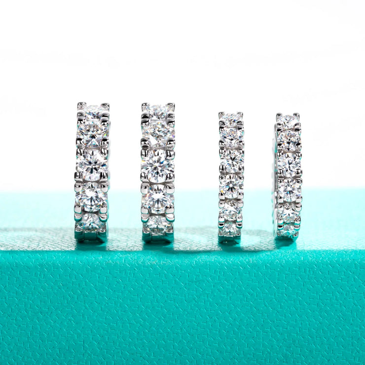 2.6 CTTW / 6 CTTW Moissanite Hoop Earrings